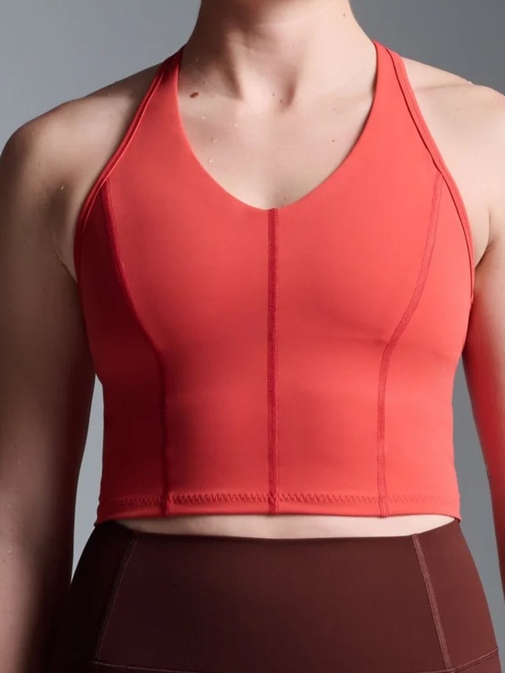 LNDR Femme Fatale Longline Bra in Retro Red Size Small Activewear Workout Gym